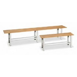 MG2420 PANCA SPOGLIATOIO STRUTTURA IN METALLO E DOGHE IN LEGNO mm 2000x320x485h MG Dinamitek 2