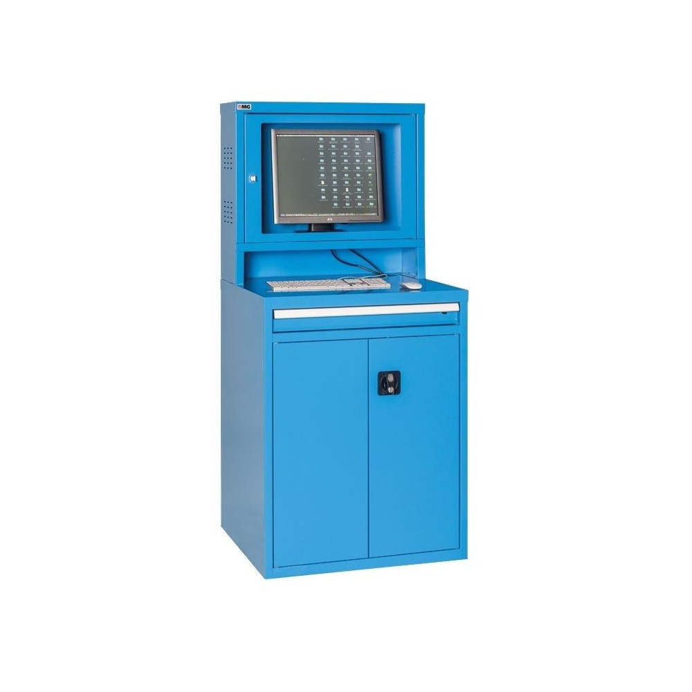 ACP17 ARMADIO PORTA PC con vano monitor in policarbonato mm 717x640x1600h MG Dinamitek 2