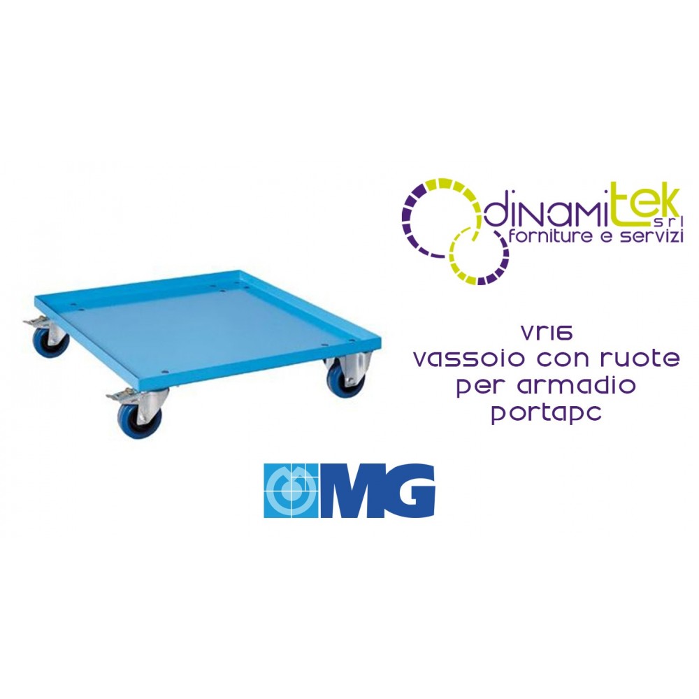 MG VR16 VASSOIO RUOTE ARMADIO PORTAPC Dinamitek 1