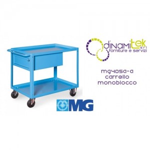 MG405A/A CARRELLO MONOBLOCCO 2 RIPIANI 1 CASSETTO mm 920x600x840h MG Dinamitek 1