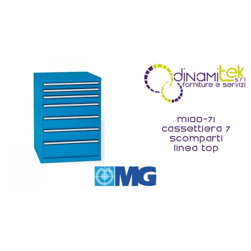 M100 71 CASSETTIERA PORTAUTENSILI 7 CASSETTI AD ESTRAZIONE PARZIALE mm 717x725x1000h MG LINEA TOP Dinamitek 1