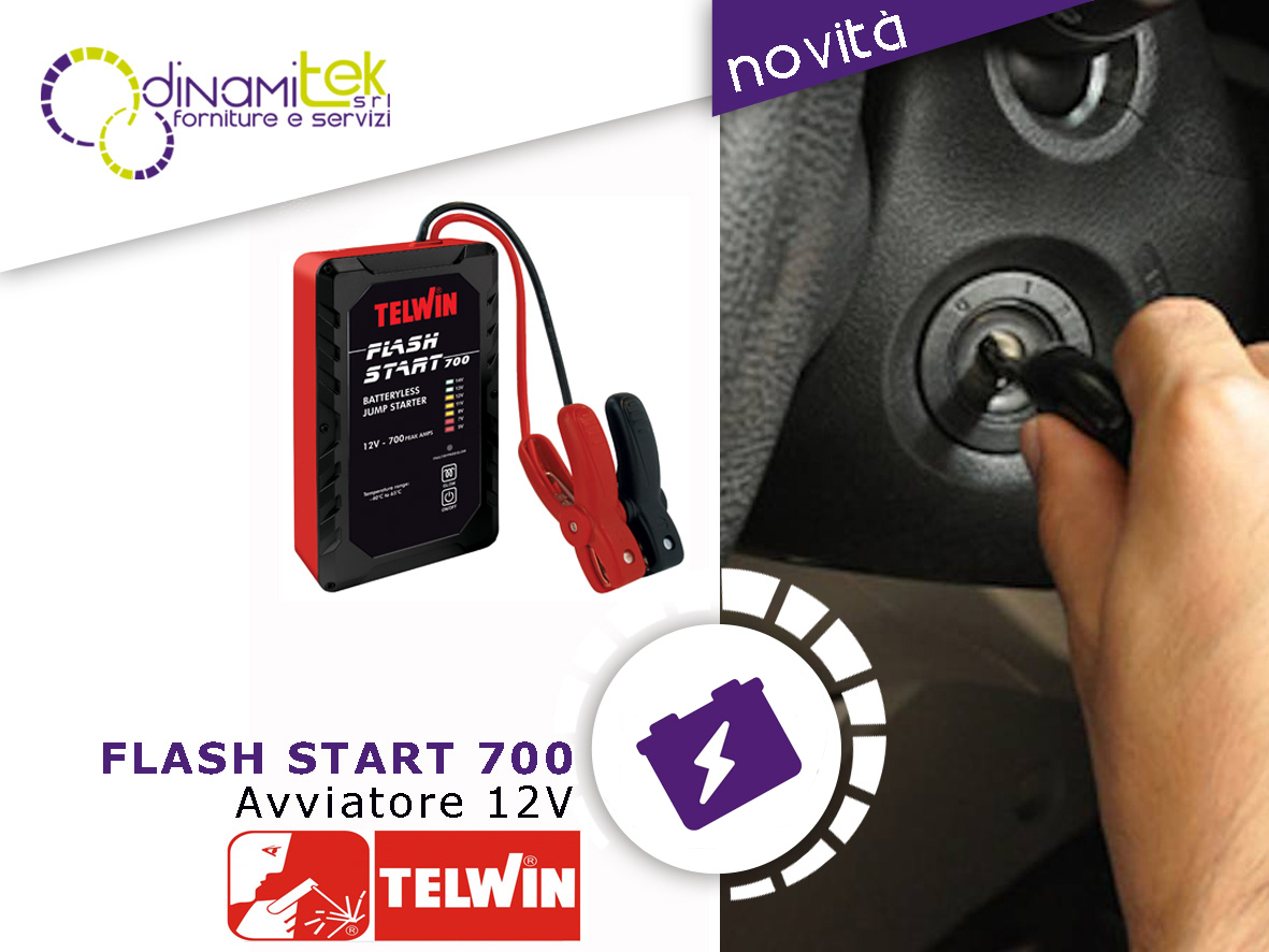 AVVIATORE TELWIN FLASH START 700 12V UN CONCENTRATO DI TECNOLOGIA CON DINAMITEK
