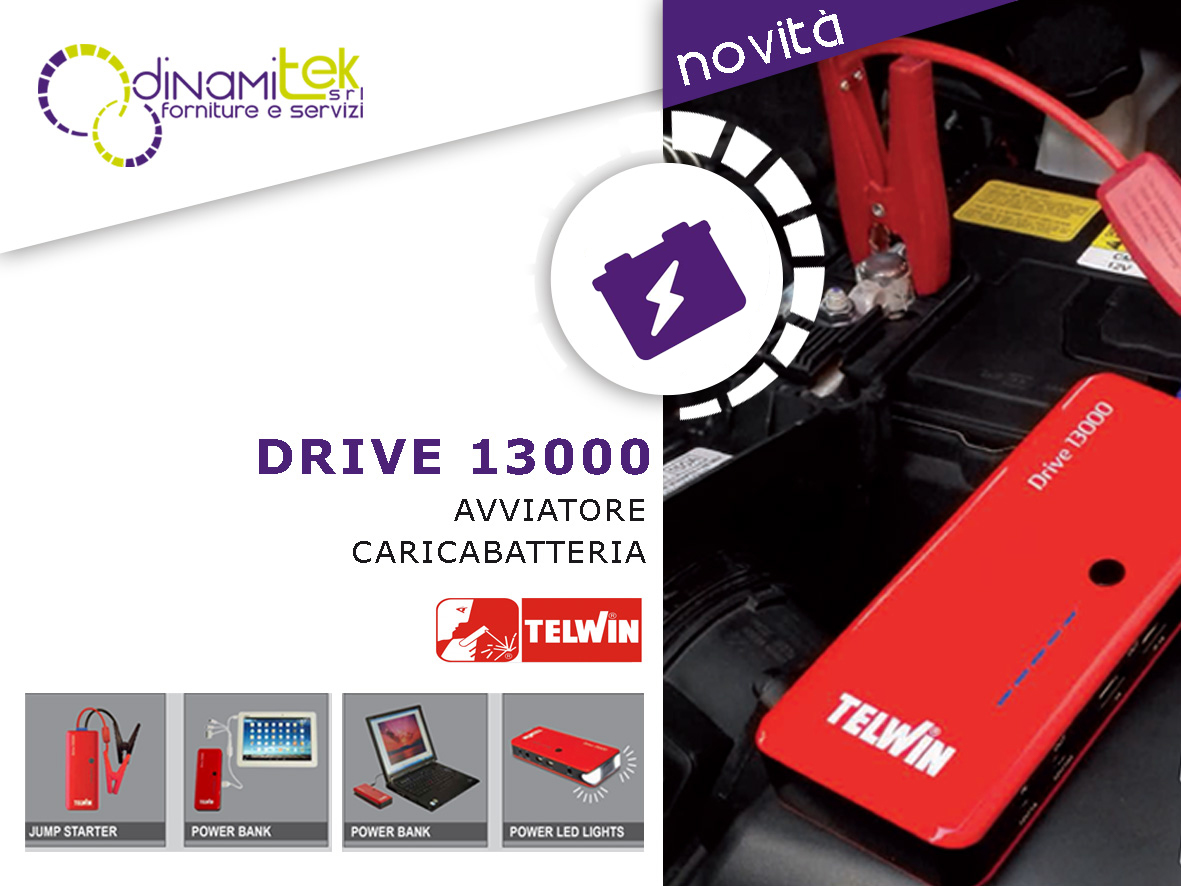 DINAMITEK PRESENTA LA NOVITÀ  TRA GLI AVVIATORI MULTIFUNZIONE AL LITIO DRIVE 13000
