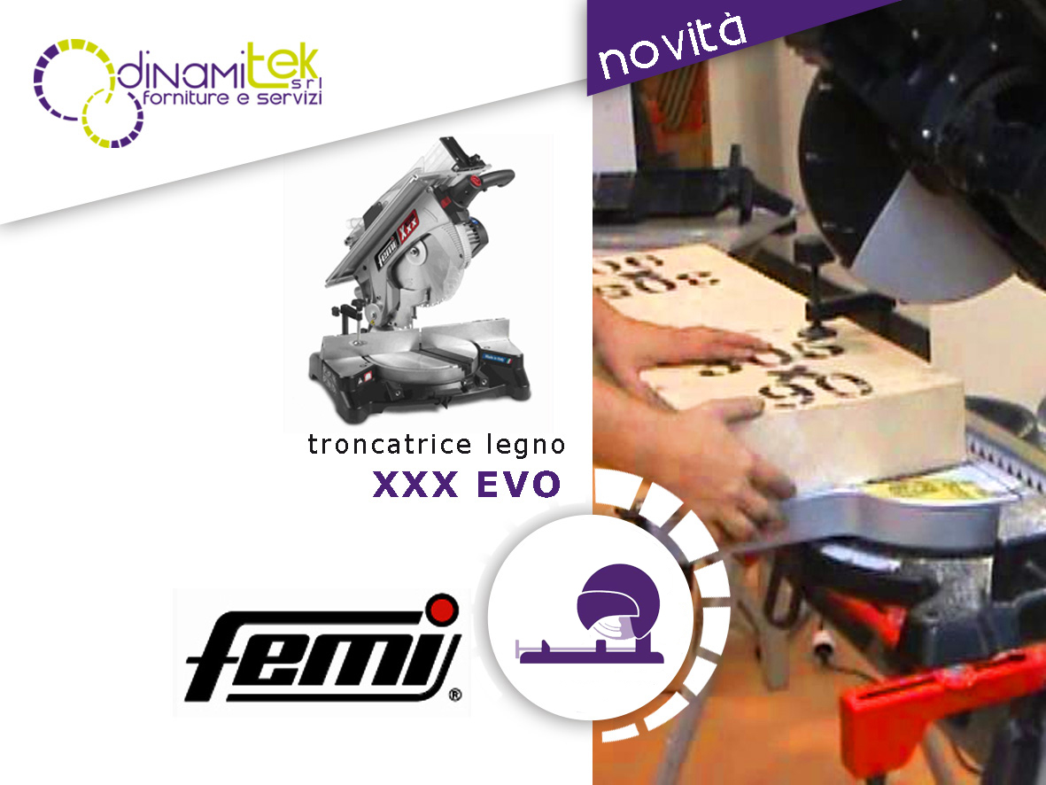 DINAMITEK PRÄSENTIERT DIE FEMI XXX EVO SCHNEIDEMASCHINE, EIN WAHRES MAGAZIN, WENN SIE MIT IHREM GESAMTEN ZUBEHÖR AUSGESTATTET IST